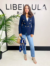 The Lori - Gold Button Blazer
